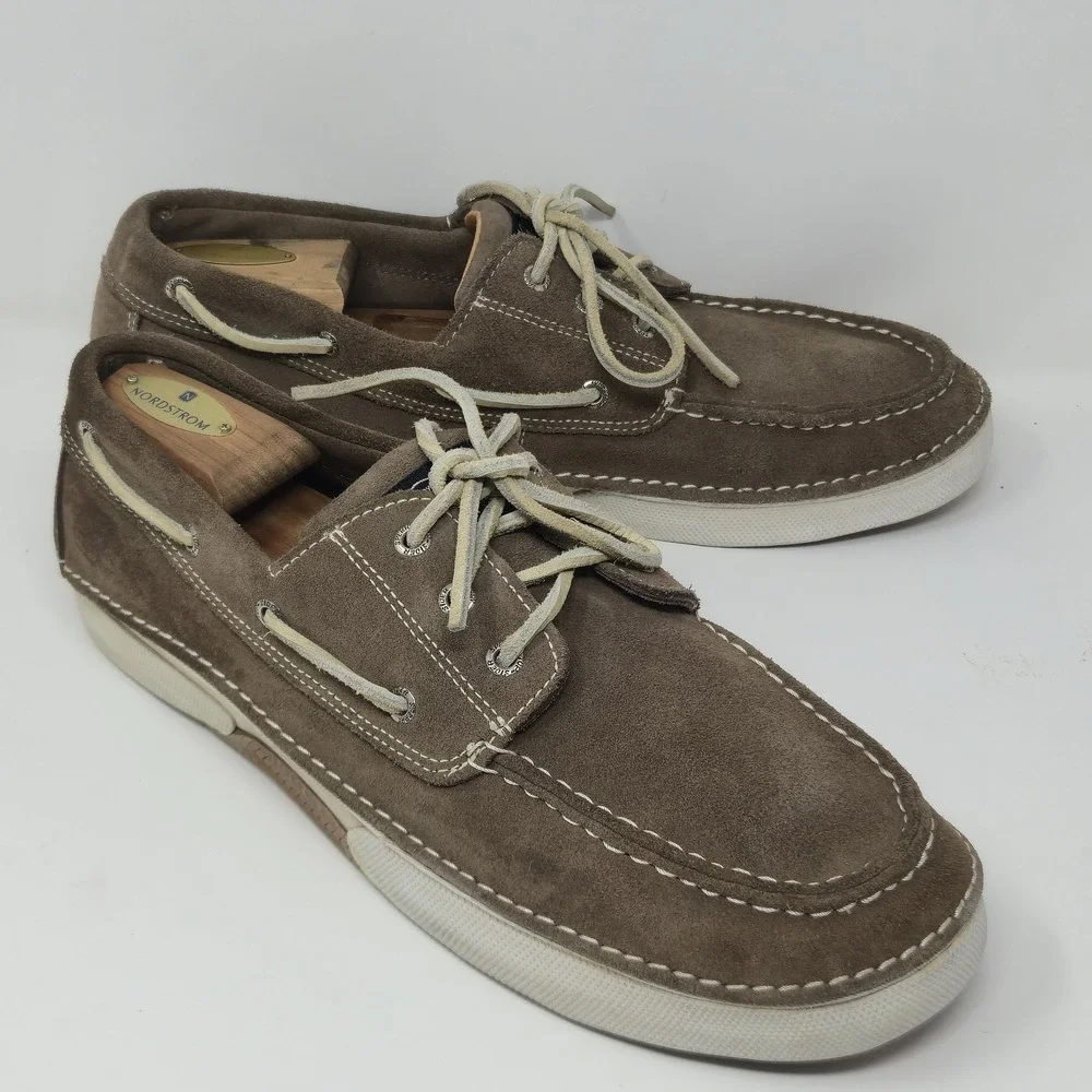 Men's Sperry Top-Sider Brown Suede Boat Shoes O784157 Sz 12M Replaced Insoles